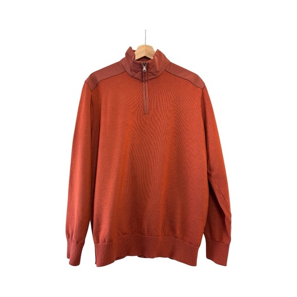 Paul & Shark Typhoon 4x4 Wool Half Zip Pullover Wool Sweater Brick Luxury XL - Picture 2 of 10
